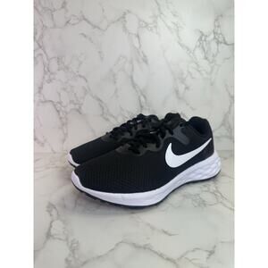 Nike Mens Revolution 6 Black/White Running Shoe DD8475 003 size 9 Wide